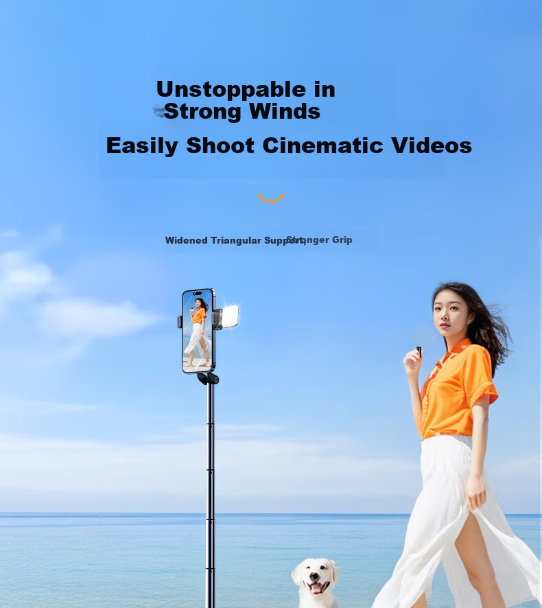 Suoying [Hot Sale 500K+] Selfie Stick Tripod Phone Holder Floor Stand 360° Rotation Anti-Shake 3-Axis Gimbal Portable Travel Live Streaming Desktop Shooting Rod 12