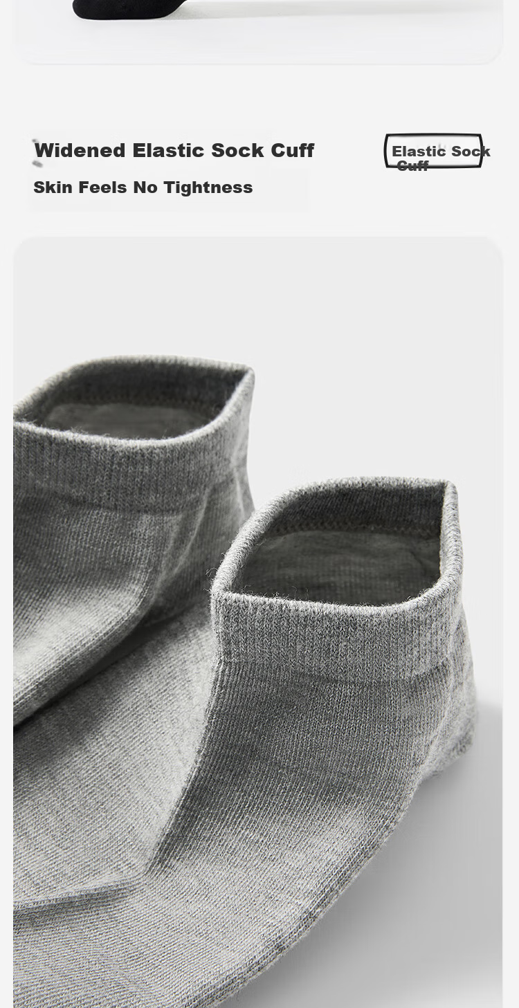 HLA Disposable Cotton Short Socks for Men and Women 7A Antibacterial Travel Daily Use No-Wash Sports Casual Low-Cut Socks 7 Pairs Pack 9