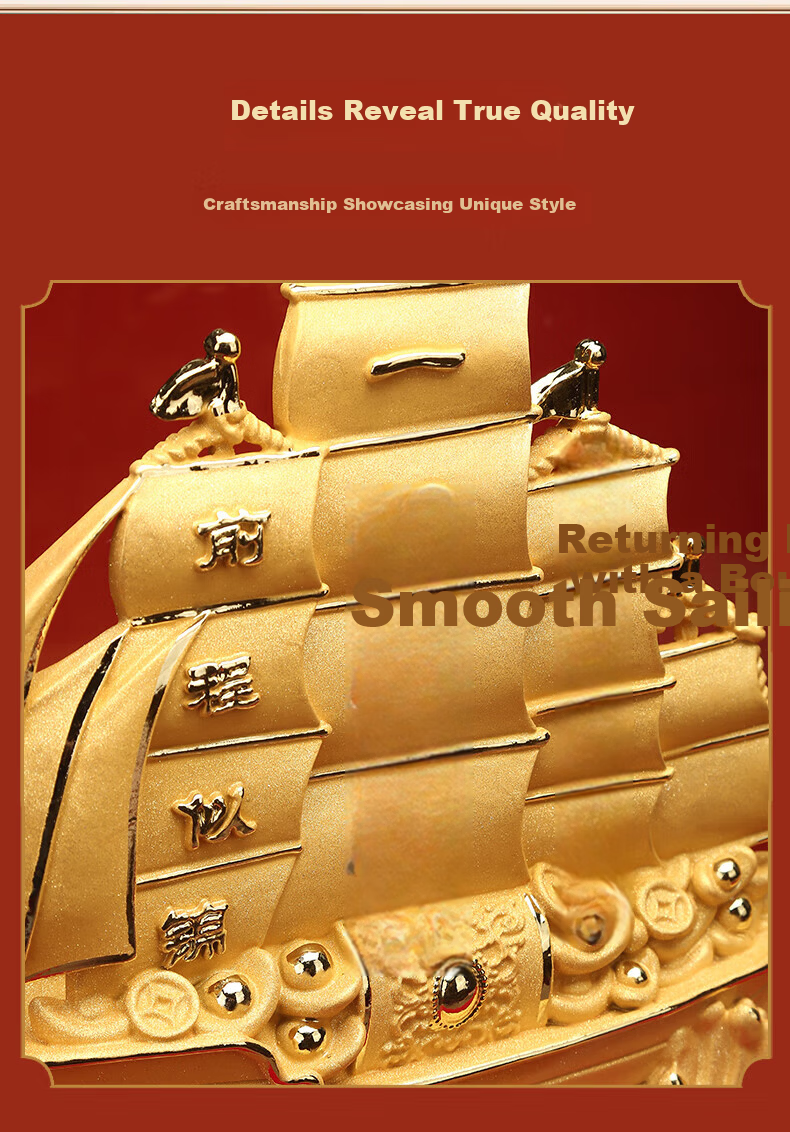 HUI XUAN LI Fortune Gold Dragon Fish Ornament Velvet Gold Moving House Opening Gift Living Room Entrance Office High-End Decorative Item 6