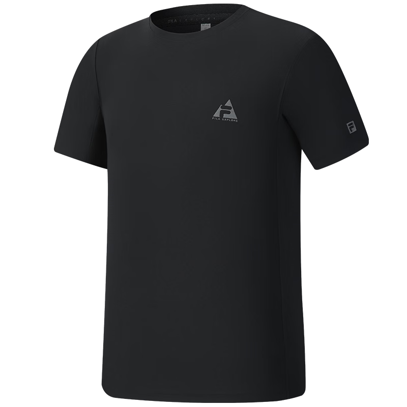 FILA Official Men's Knitted Short Sleeve Shirt 2026 Summer New Outdoor Sports Simple Basic Versatile T-Shirt