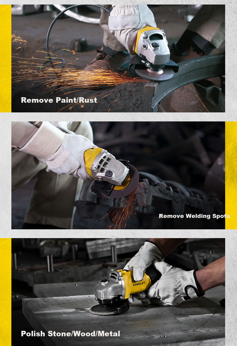 STANLEY SG7100 Angle Grinder Electric Tool with Pure Copper Motor 5