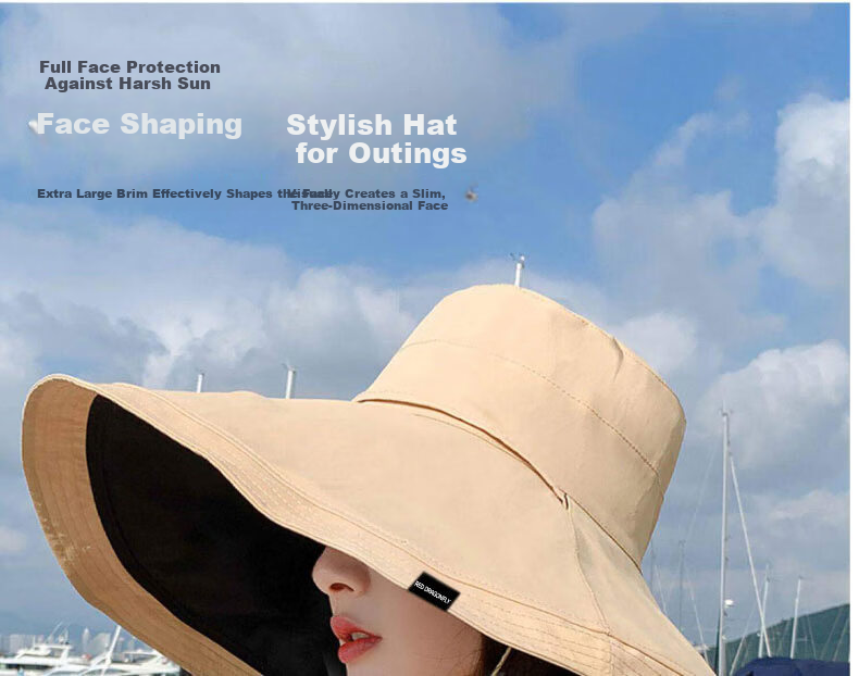 RED DRAGONFLY Women's Sun Protection Hat with Extra Large Brim Reversible Bucket Hat Summer UV Protection Outdoor Cycling Sun Hat 7