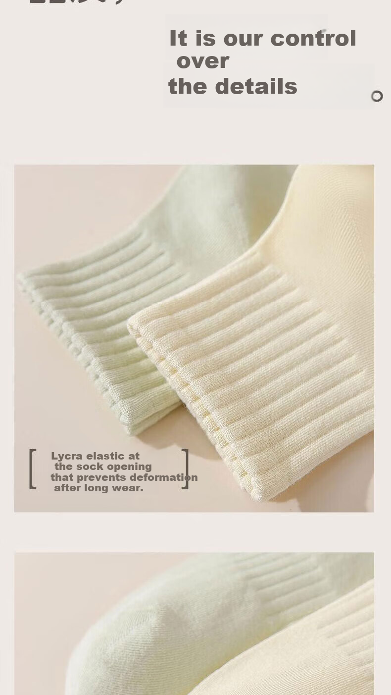 Cotton Full Women's Short Socks 100% Pure Cotton Antibacterial Odor-Resistant Breathable Sports Low-Cut Ankle Socks 6 Pairs 14