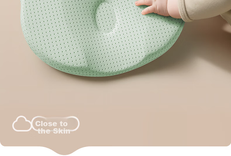 EVOCELER Baby Shaping Pillow Newborn Silicone Head Shaping Pillow 0-6-12 Months All-Season Baby Pillow 24