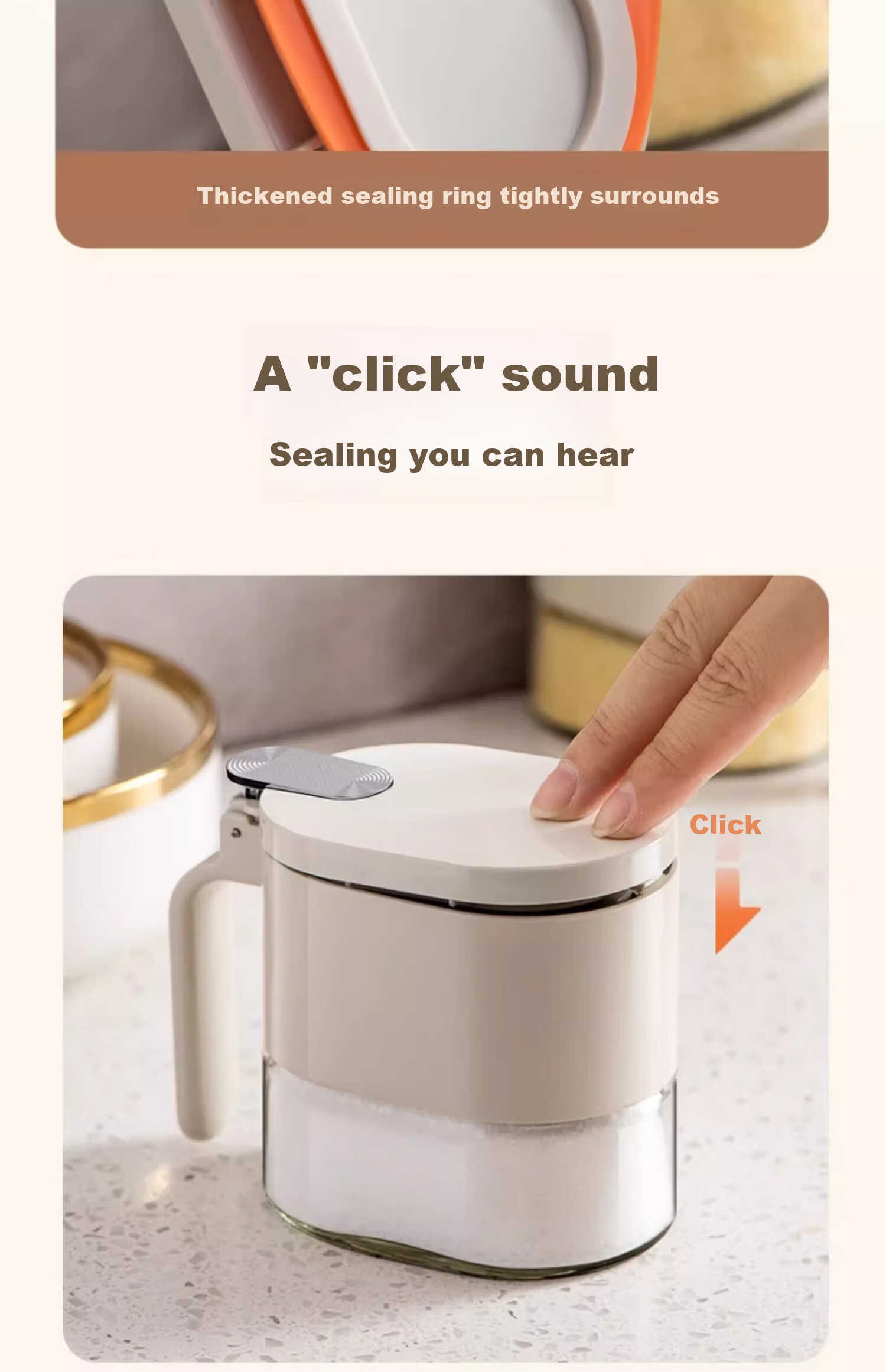 KATEI STORY Japanese Moisture-Proof Sealed Spice Jar Salt Container Glass Kitchen High-End Seasoning Bottle 4