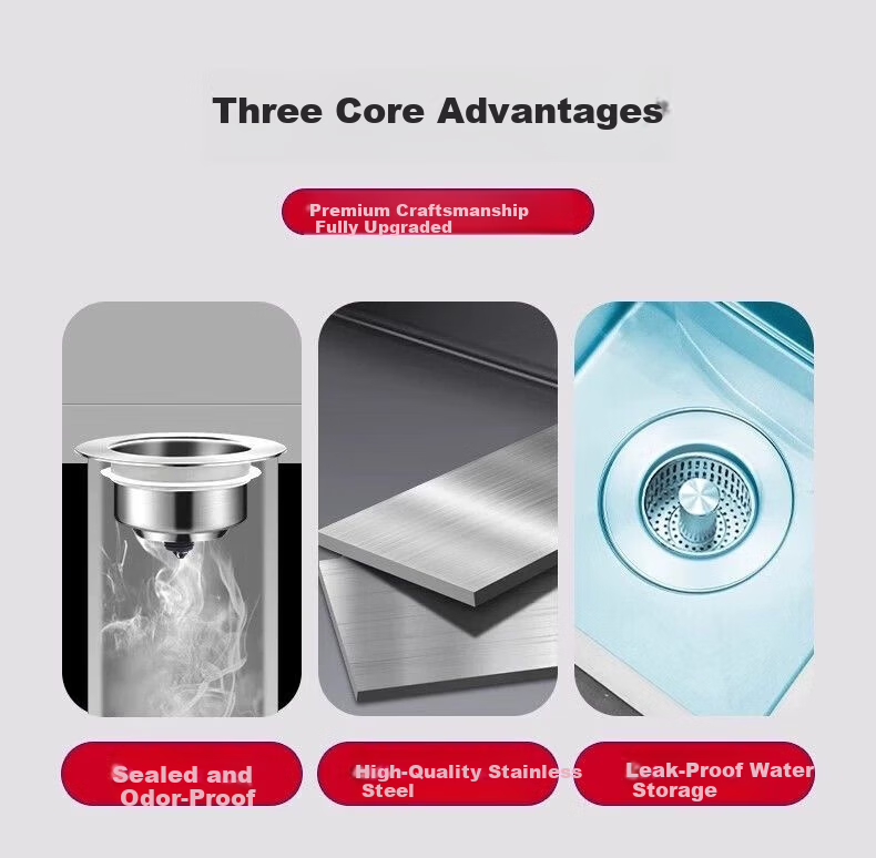 OPLSED [Germany] Stainless Steel Kitchen Sink Drain Accessory Leak-Proof Plug Filter Universal OP-TTX2001 2
