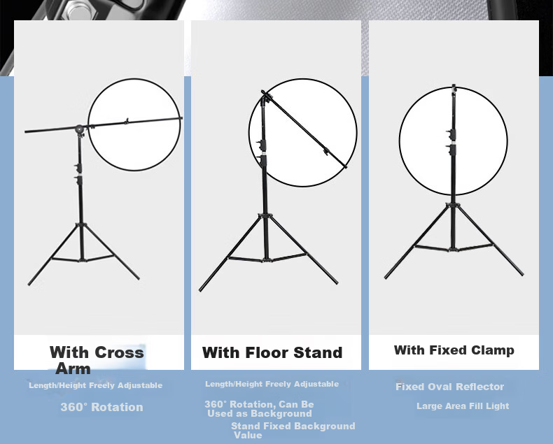 Leiz 80CM 2-in-1 Reflector Photography Studio Foldable Fill Light Board Portable Outdoor Portrait Soft Light Board Gold Silver Black White Round Lighting Board Photography Props 8