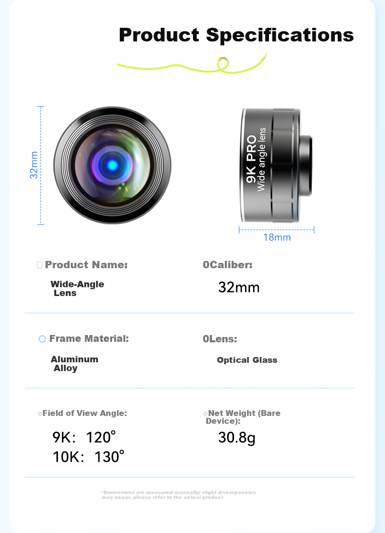 Suoying [Hot Sale 200K+] Wide-Angle Lens Mobile Phone External Camera Dedicated for Live Streaming Universal 9K HD Video Shooting Professional External DSLR-Level Lens 13