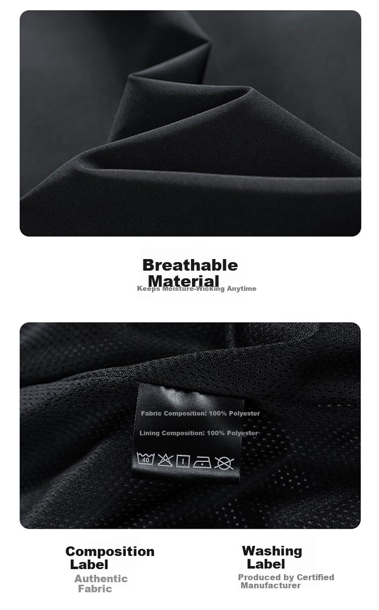 ROMON Men's Trendy Spring Hooded Jacket Youth Business Breathable Casual Business Jacket E29 Black M 10