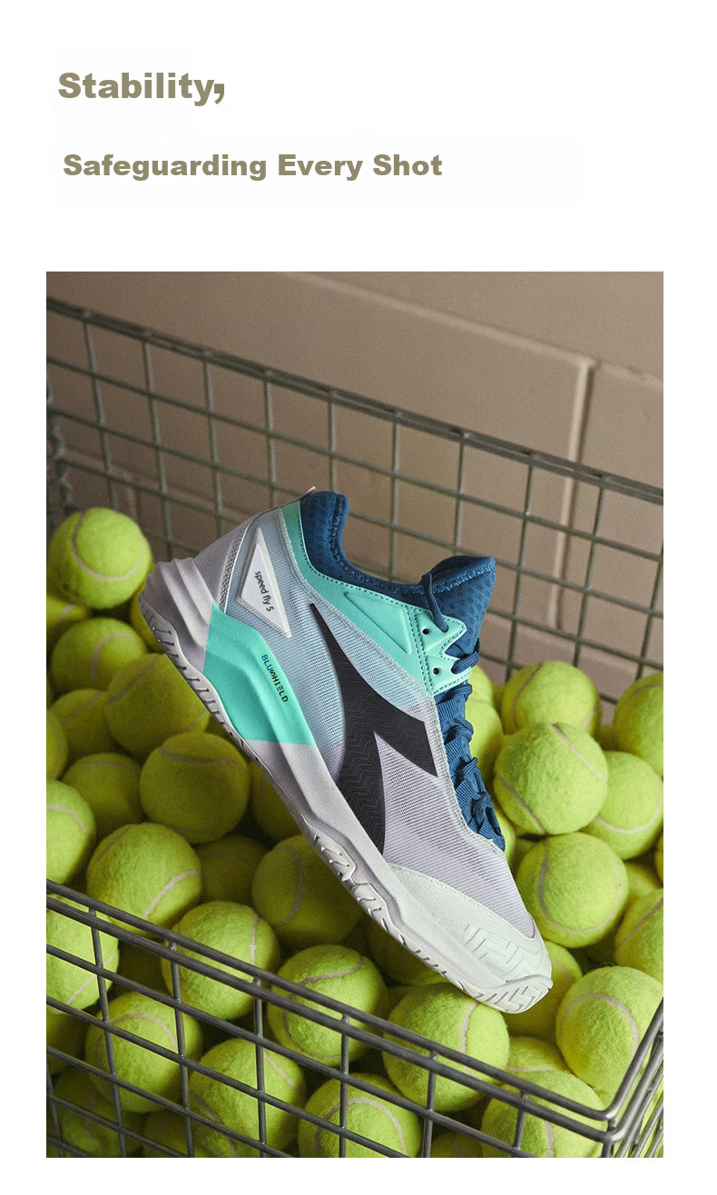 Diadora Men's Durable Tennis Shoes SPEED BLUSHIELD FLY 5 AG Dark Spruce Green/Black/White Size 42 4