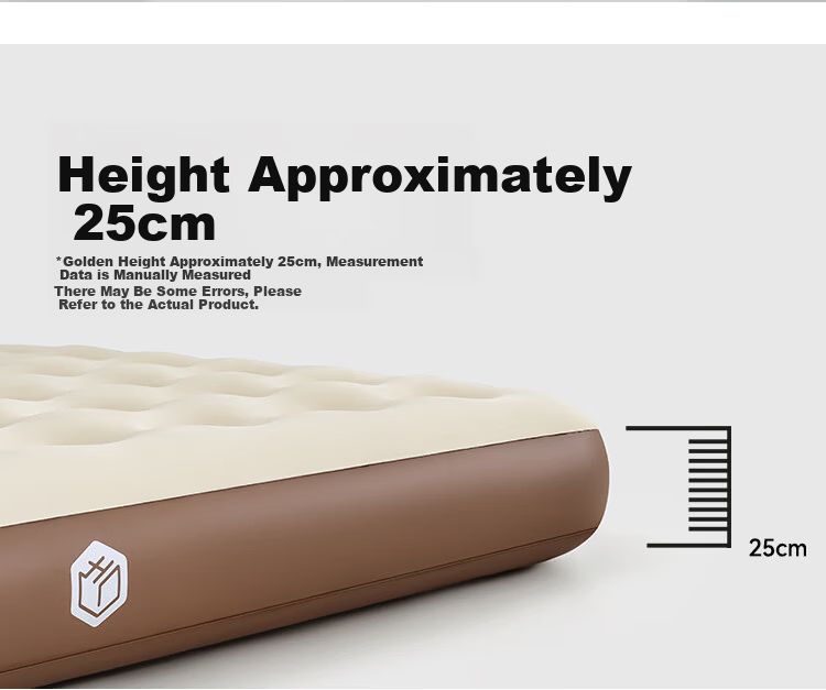 JD Jingzao Built-in Air Pump Inflatable Mattress Automatic Airbed Camping Home Floor Mat 3-Person 25cm 7