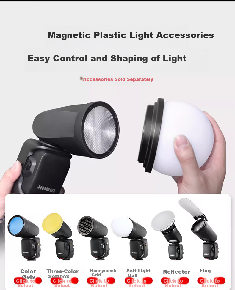 JINBEI HD-2MAX TTL High-Speed Sync Lithium Battery Portable On-Camera Flash for Sony DSLR and Mirrorless Cameras 7