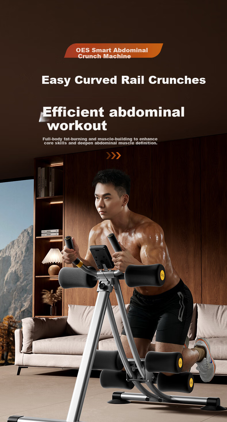 OES Abdominal Crunch Machine Waist Slimming Sit-Up Assistant Home Ab Workout Equipment Indoor Fitness Device 1