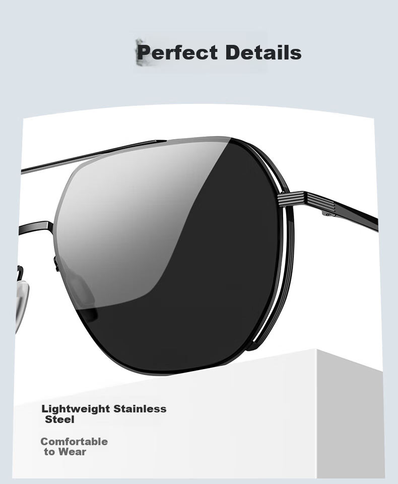HLA Night Vision Glasses, Driving-Specific Sunglasses for Men, Day And Night Dual-Use, Photochromic Polarized Sunglasses, Night Driving Anti-Glare 8