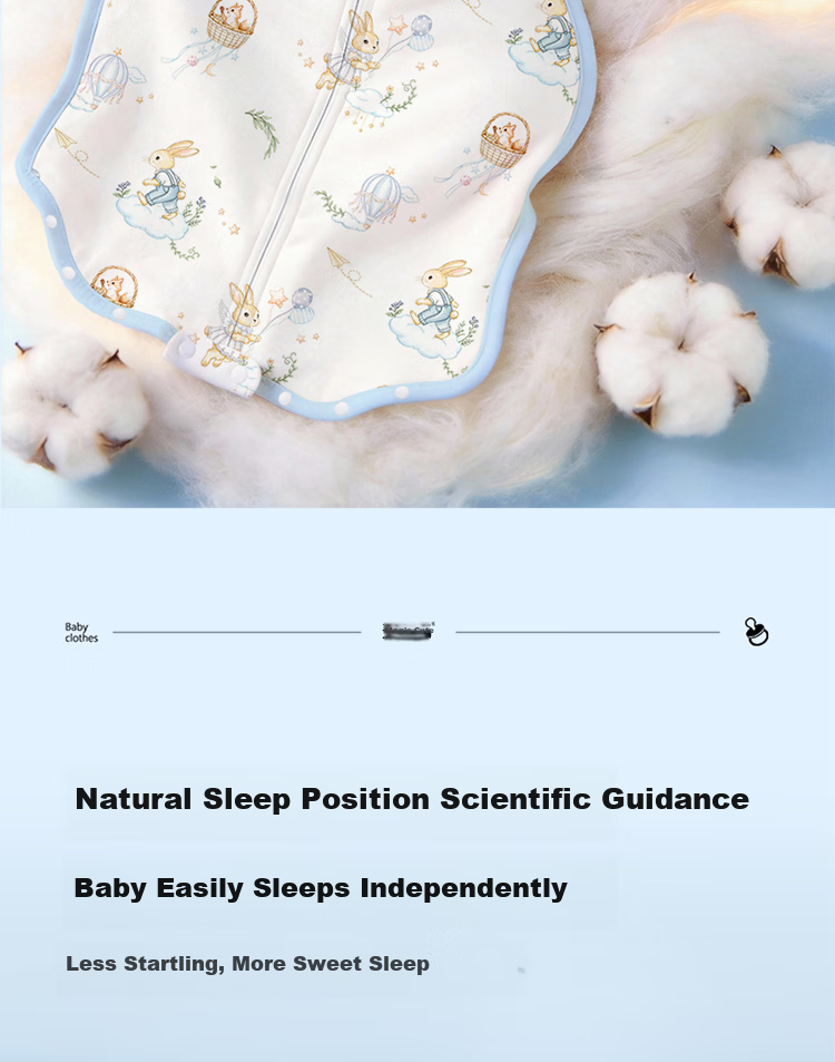 Magmorn Newborn Baby Anti-startle Sleeping Bag Toddler Swaddle Bamboo Cotton Kick-proof Blanket M 8