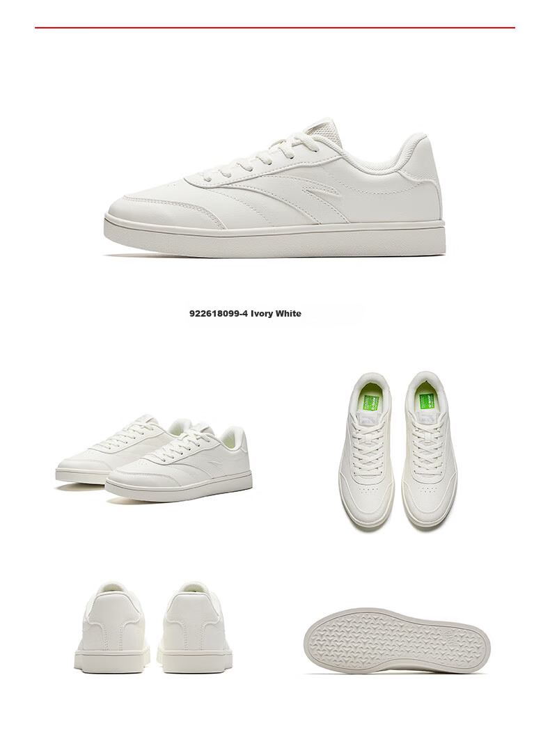 Anta Vitality Women's Skate Shoes Classic Thin Sole Low-Top Summer Breathable White Casual Shoes Mother's Day Gift 19