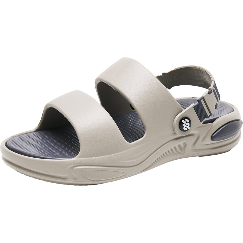 HLA Men's Summer Fashion Outdoor Dual-Wear Sandals HAALXM2FBK050 Gray Size 43