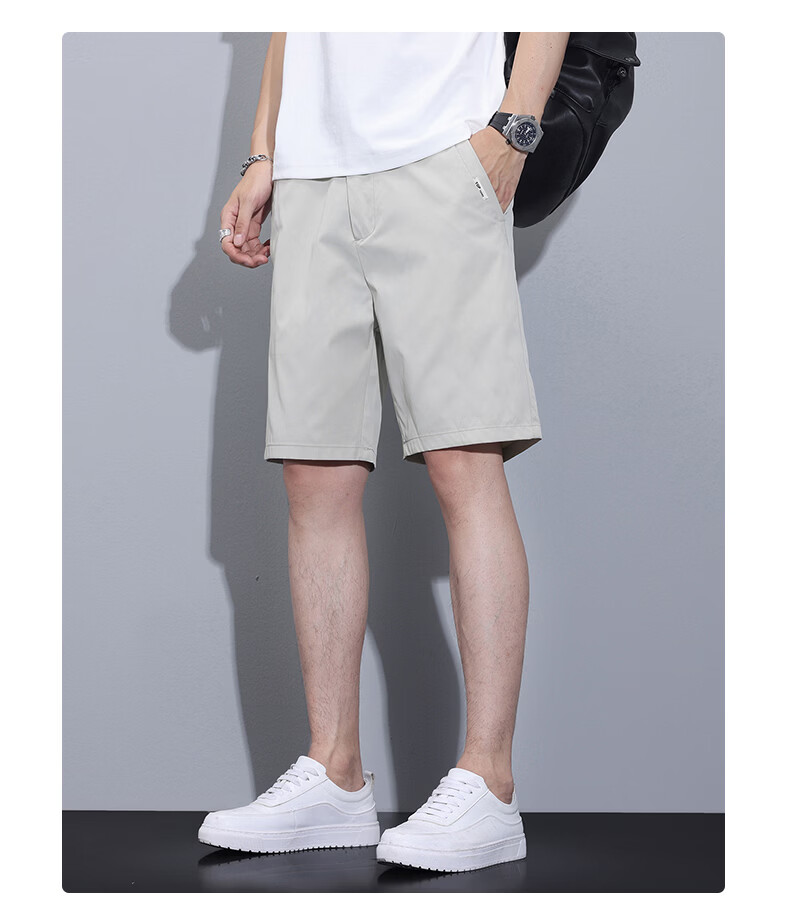 Pierre Cardin Men's Ice Silk Quick-Dry Cooling Sports Casual Shorts Black XL Father's Day Gift 20