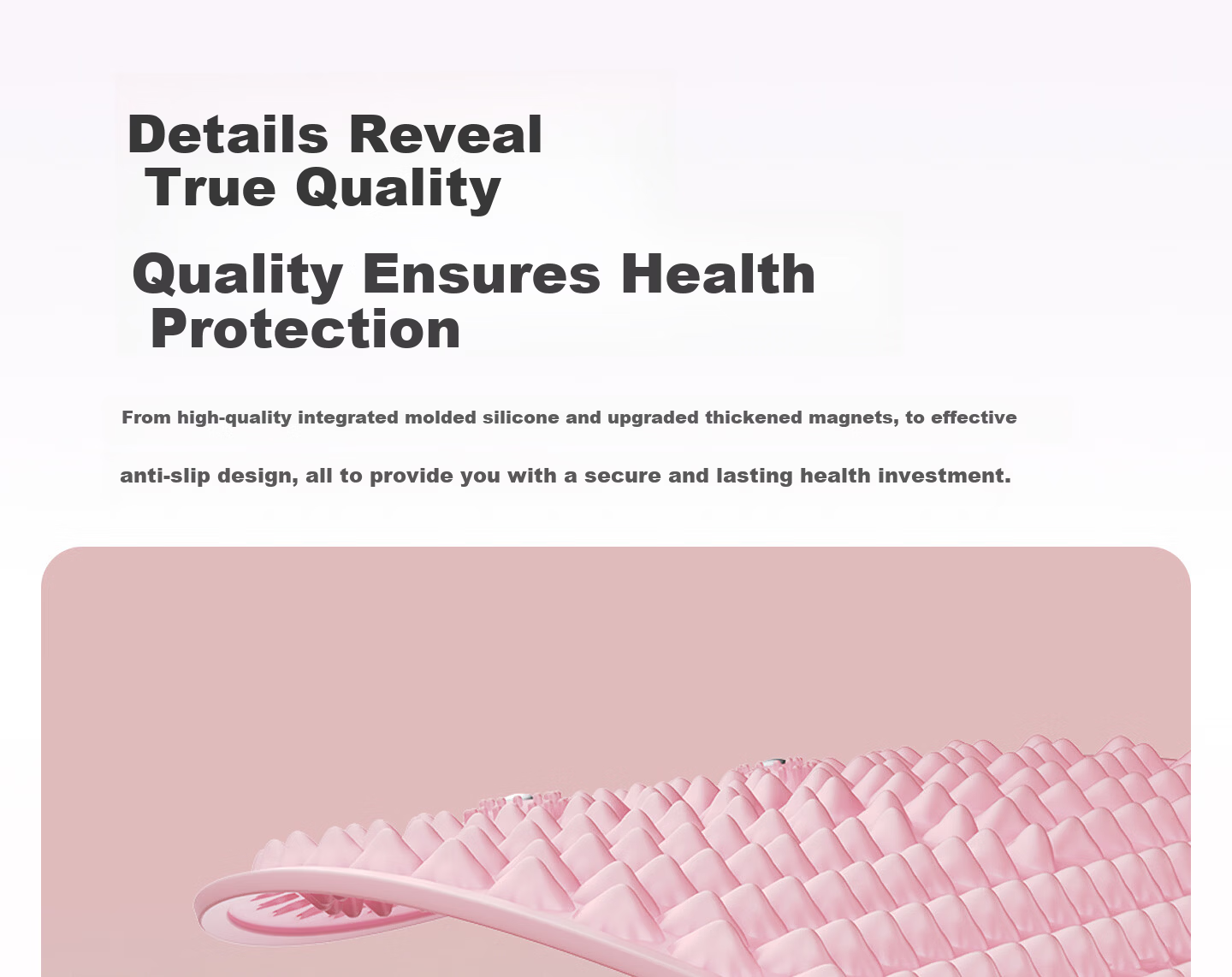 Keep Liquid Soft Silicone Acupressure Board Large Size Food Grade Ultra Slow Running Foot Massage Acupoint Toe Pressure Board Pro - Pink 31