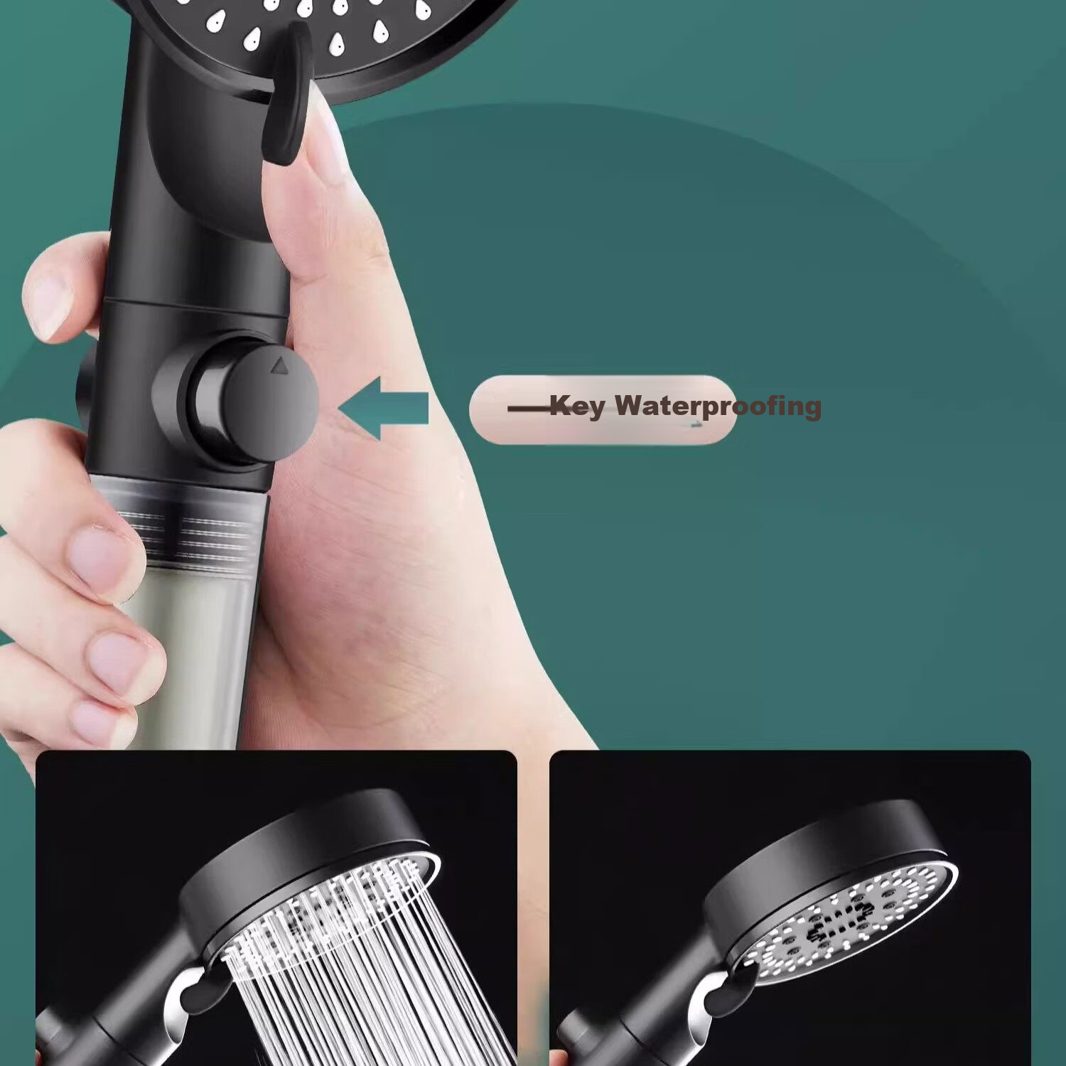 Del 28-Year Brand High-Pressure Shower Head Super Strong Water Flow Filtered Shower Head with Water Stop Function 18