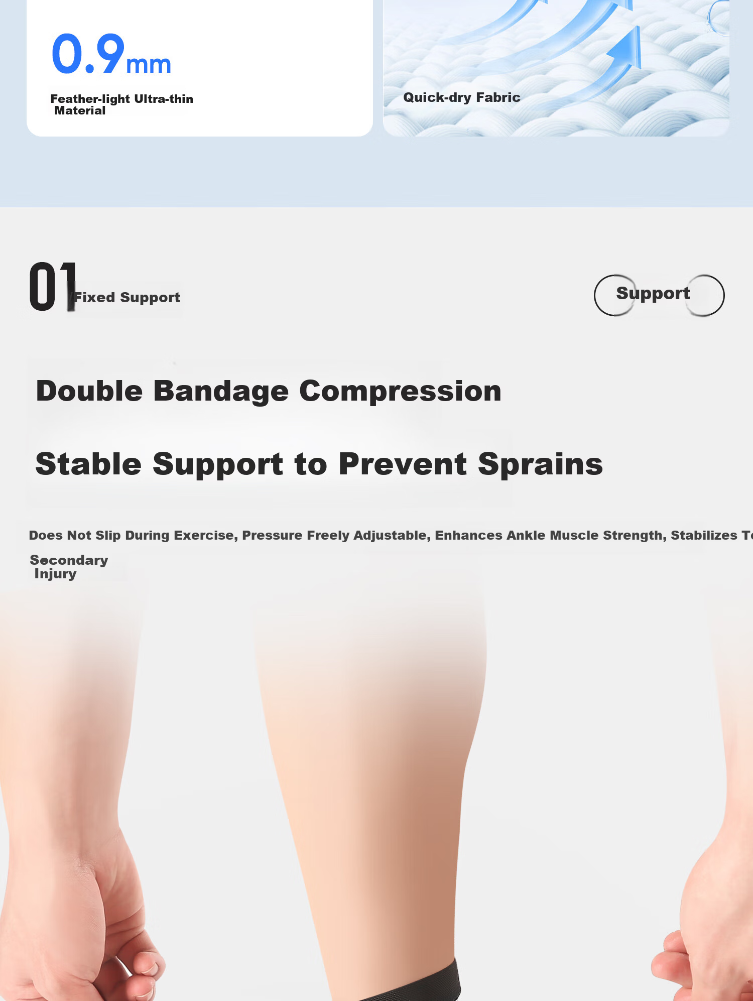 KELME Ankle Brace Support Sleeve Lightweight Basketball Sports Protective Gear for Sprains and Ligament Injuries 5