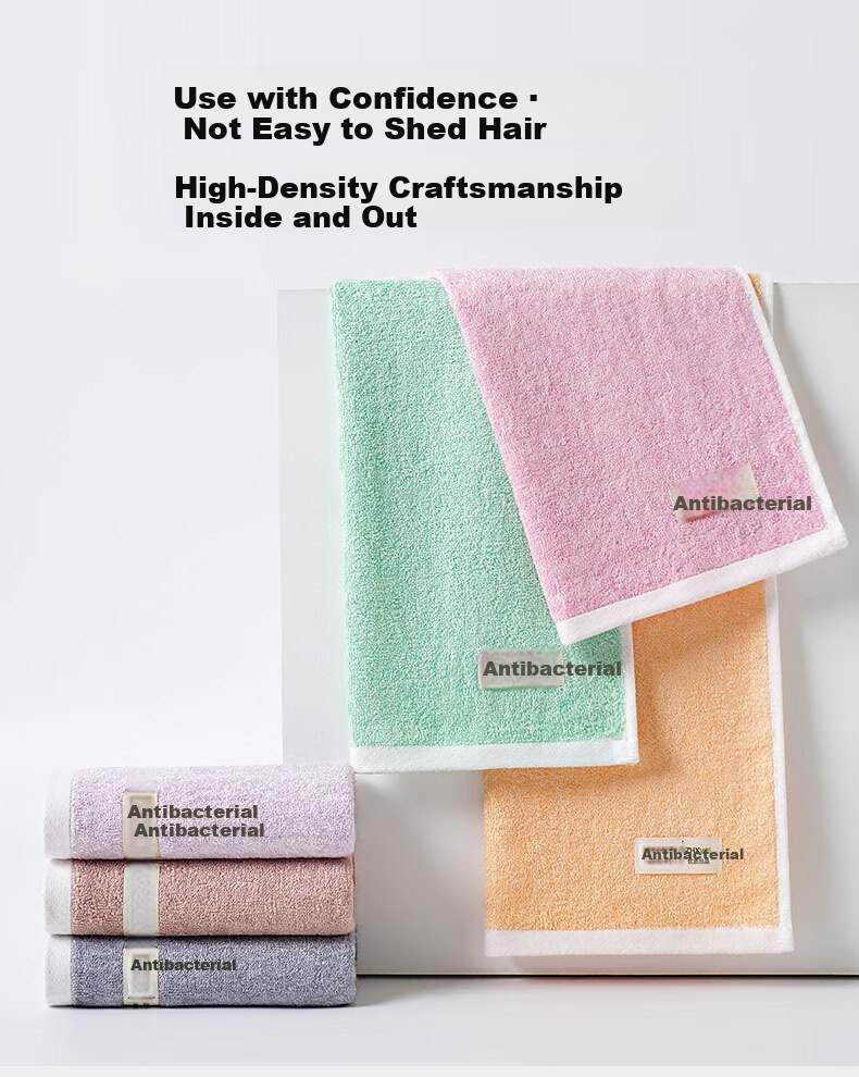 Bamboo 100 Bamboo Fiber Antibacterial Adult Large Towels 3-Pack Absorbent Lint-Free Face Towels 34×70cm 100g Each 4