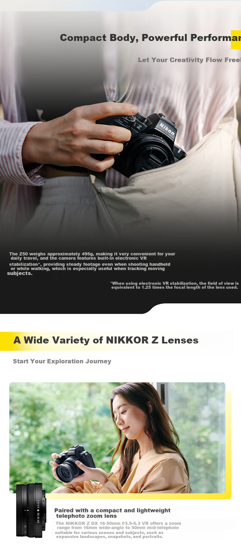 Nikon Z50II Mirrorless Camera Kit with 16-50mm And 50-250mm Lenses, EXPEED7 Processor, 4K Video, Z50ii/Z502/Z50 Second Generatio 11