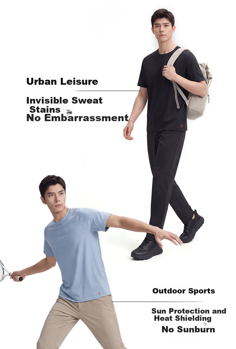 JD Jingzao New Quick-Dry Sweat-Resistant Sports T-Shirt Spring Summer Outdoor Running Fitness Sun Protection Short Sleeve Men Ink Black XL 15