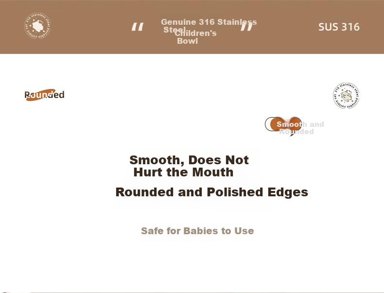 Newair 316 Stainless Steel Children's Bowl Food Grade Baby Household 2026 New Anti-Drop Rice Bowl for Ages 1 to 5 Years 7