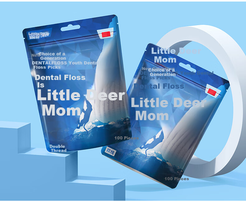 Deer Mom Ultra-Fine Dental Floss Picks Bulk Pack 150pcs Family Size Deep Clean Interdental Toothpicks 11