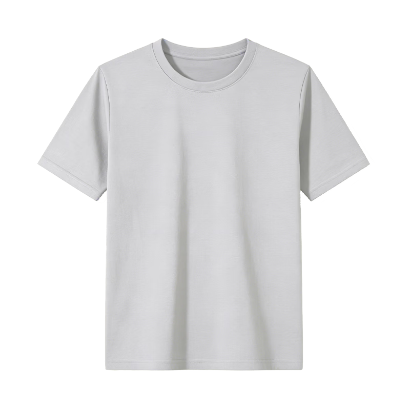 Nanjiren Men's Summer Heavyweight Pure Cotton Short Sleeve T-Shirt Basic Casual Solid Color Half Sleeve Top