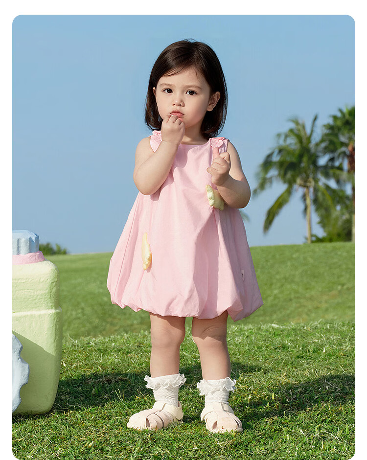 Balabala Kids Dress Baby Skirt 2026 Summer New Girls Toddler Flower Bud Dress Sweet Princess Cute 27