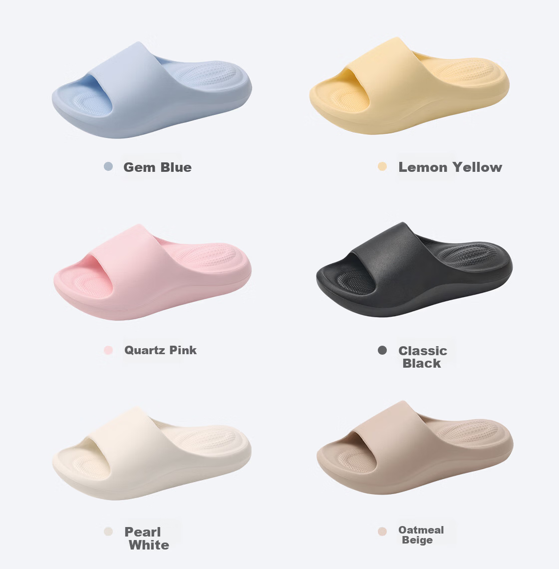 MINISO Little Cloud Shield Rebound EVA Slippers Women Summer Indoor Home Bathroom Non-Slip Slippers Men Oatmeal Size 40-41 10