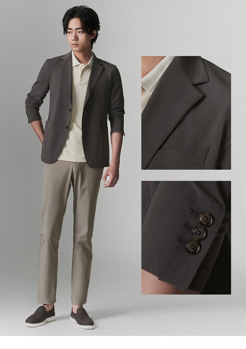 Baoxiniao Business Casual Men's Suit Jacket Sports Blazer ESU251702U111 Dark Brown Size 48 5