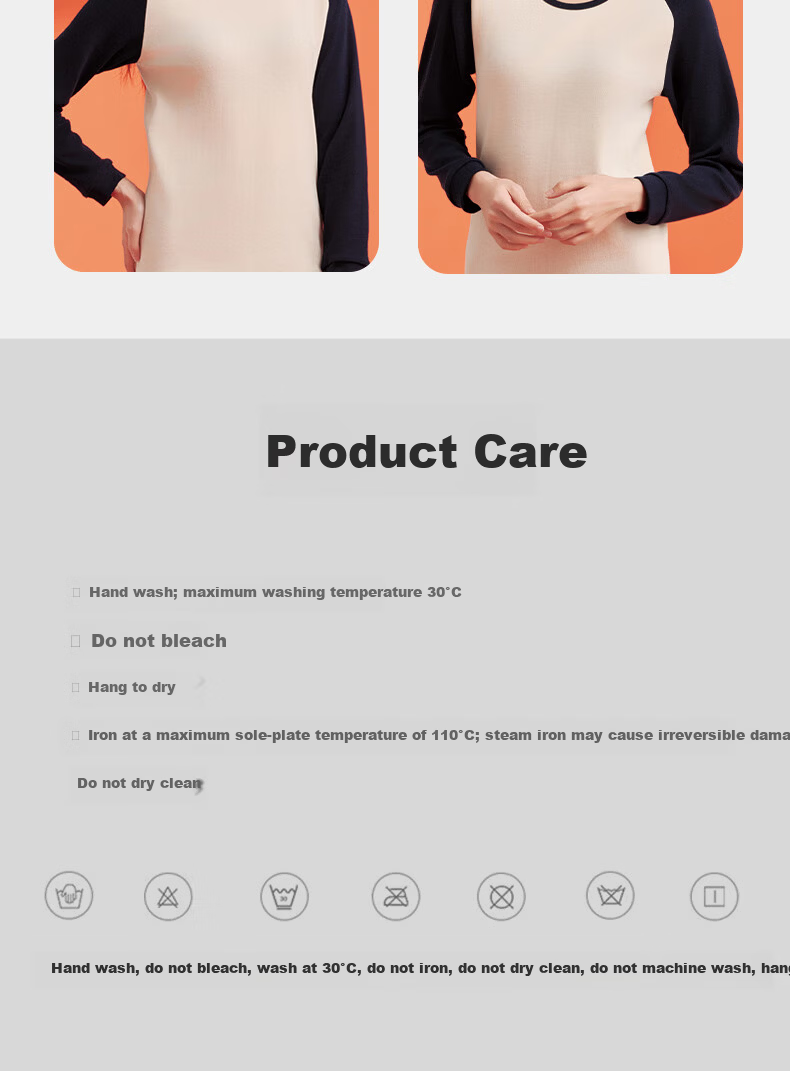Yiershuang 100% Cotton Thermal Underwear Women Raglan Colorblock Crew Neck Autumn Top and Bottom Set Cotton Sweater Pants 20