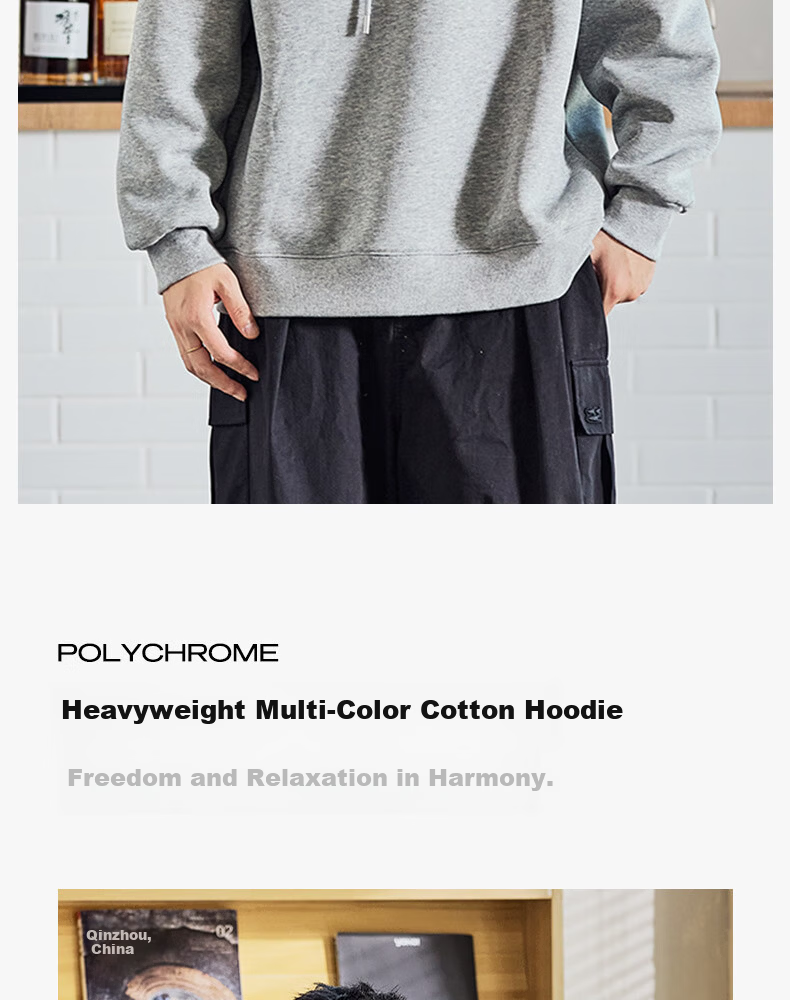 TonLion Men's Hoodie Spring Autumn Casual Loose Fit Lazy Style Unisex Sportswear Sweatshirt 2