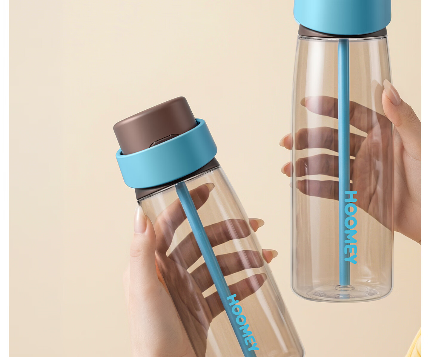 HOOMEY Straw Water Bottle High-Value Women's 2026 New Large Capacity Portable Plastic Sports Cup Tritan Summer 21