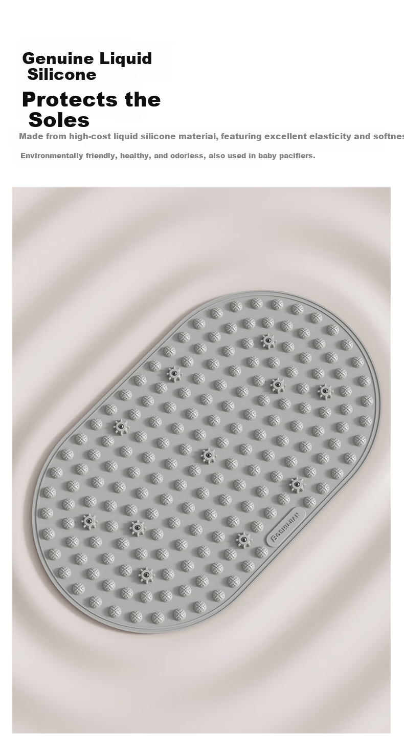 Boshu Health Food-Grade Silicone Acupressure Foot Massage Mat Slow Running Foot Reflexology Board 14