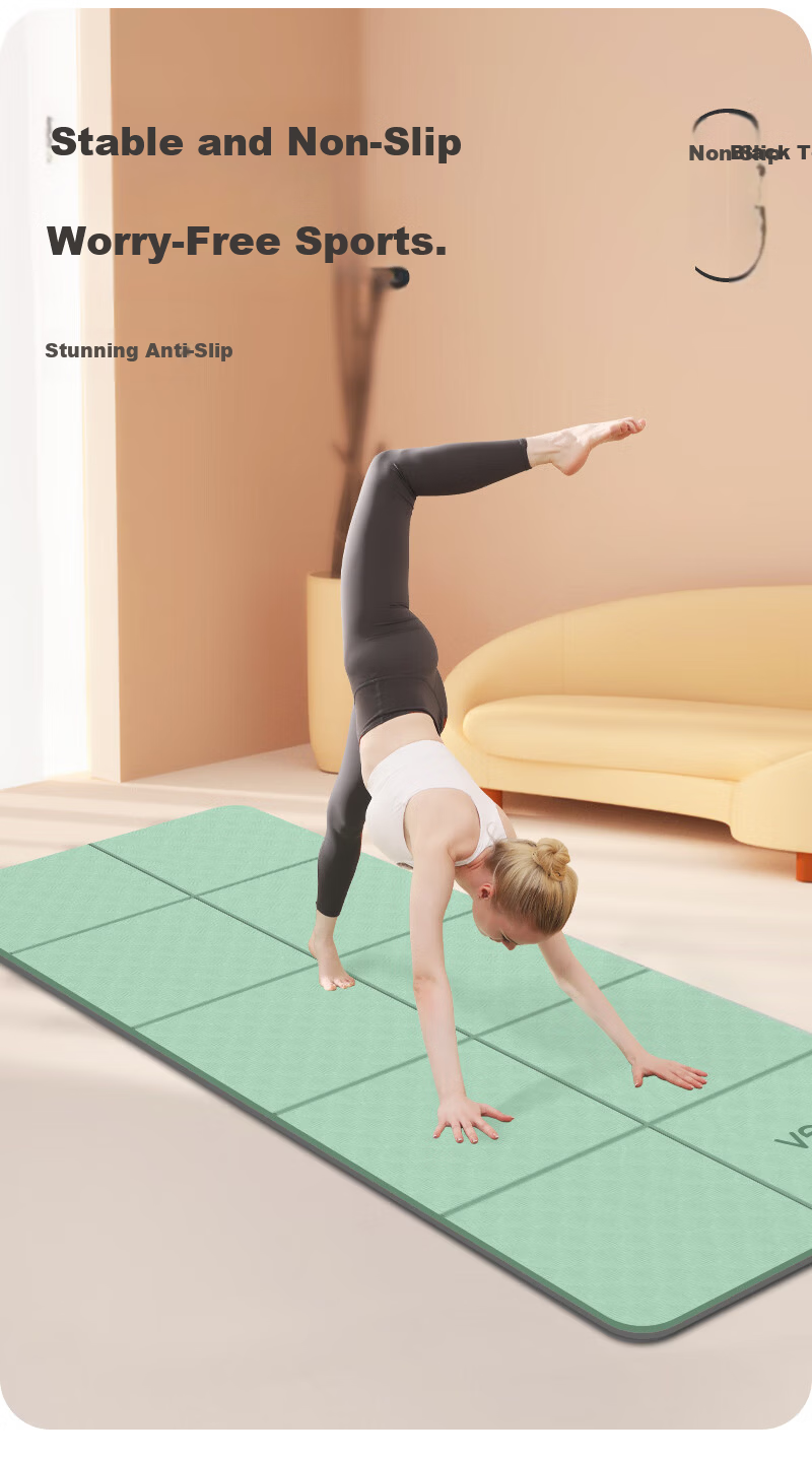 Gumifan Foldable Yoga Mat Women's Fitness Mat Home Portable Non-Slip Shockproof 185x80cm Adult Nap Mat 6mm Thick 3