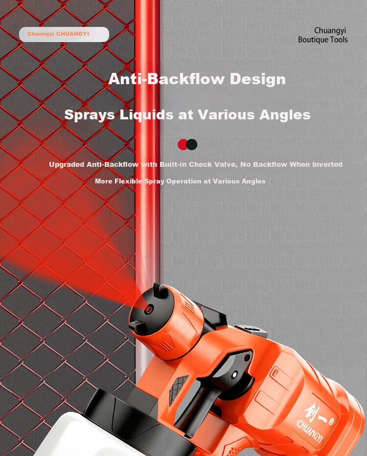 Chuangyi Electric Paint Sprayer Latex Paint Spray Gun Handheld High Atomization Door Coating Sprayer 9