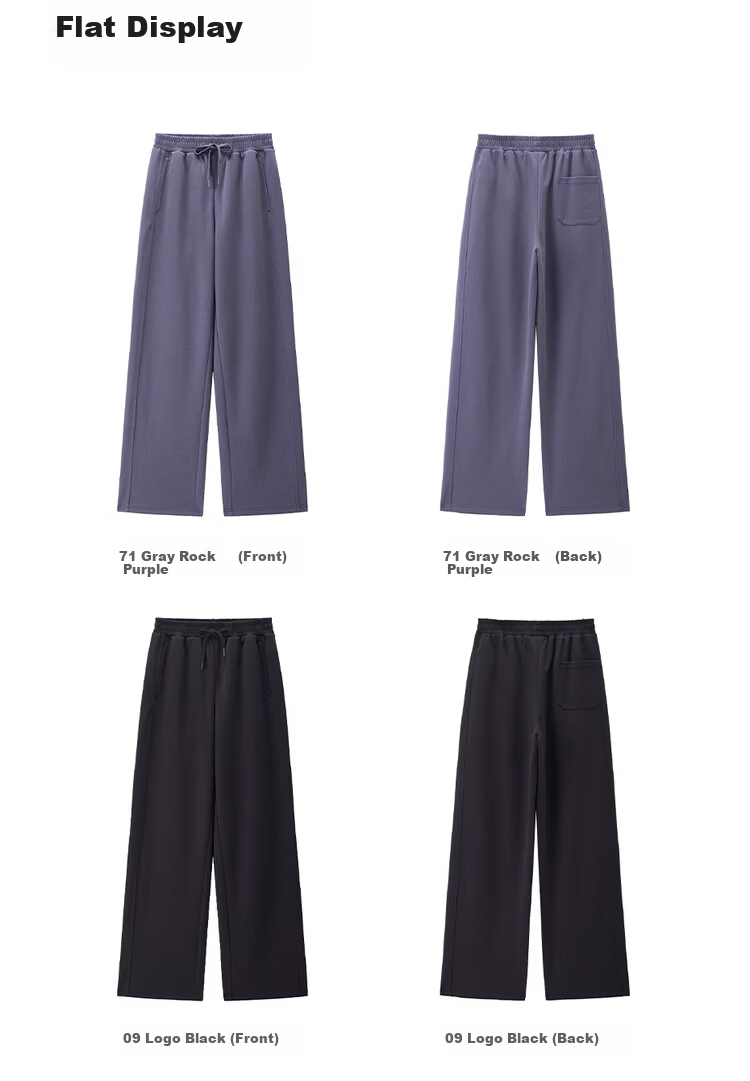 Giordano Women's Pants 2026 Summer New Pure Cotton Spliced Drawstring Elastic Waist Knit Sweatpants 13416244 20