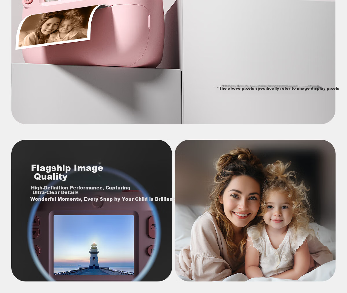 Leleyu Instant Print Kids Camera for Ages 7-14 Toy Birthday Gift for Boys and Girls Pink 4