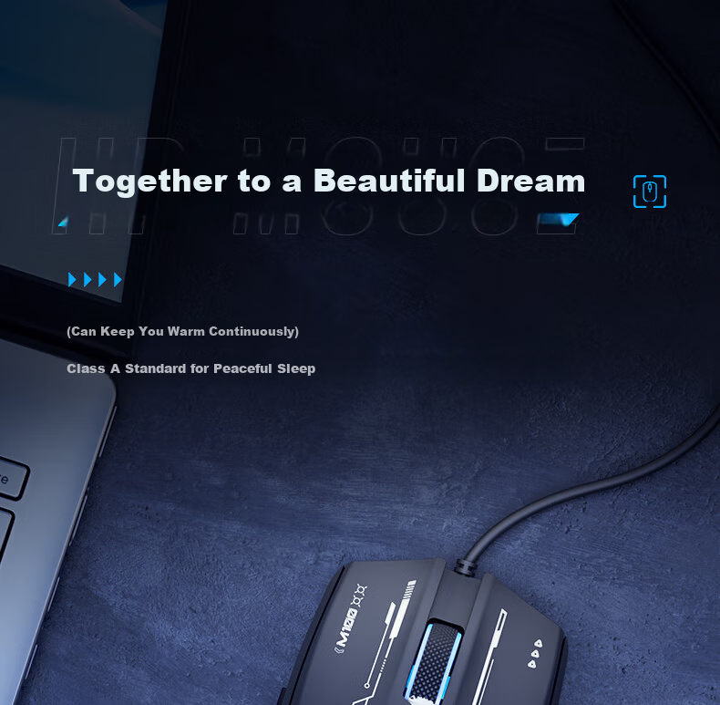 HP M100 Wired Gaming Mouse USB Four-Level DPI Adjustable Mouse for Home Office Gaming PUBG LOL RGB Silent Click Unisex Desktop Computer Mouse Milk Tea Color 13