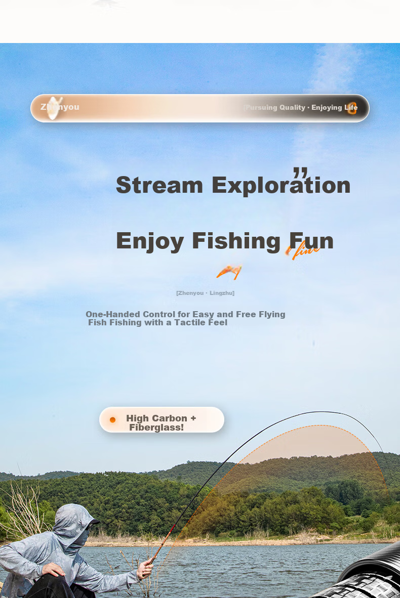 Grsaed Children's Fishing Rod Mini Short Section Hand Rod Set Carbon Fiber Fishing Rod Crucian Carp Rod Stream Rod Bamboo 2.7 Meters 4
