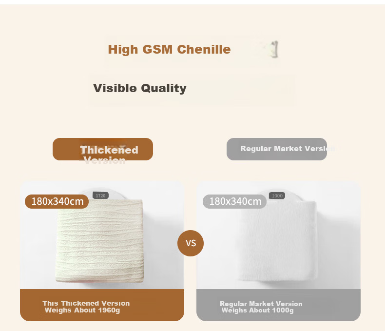 MUJI Premium Sofa Cover All-Season Sofa Throw Full Cover Blanket Cream White 180x380cm 15