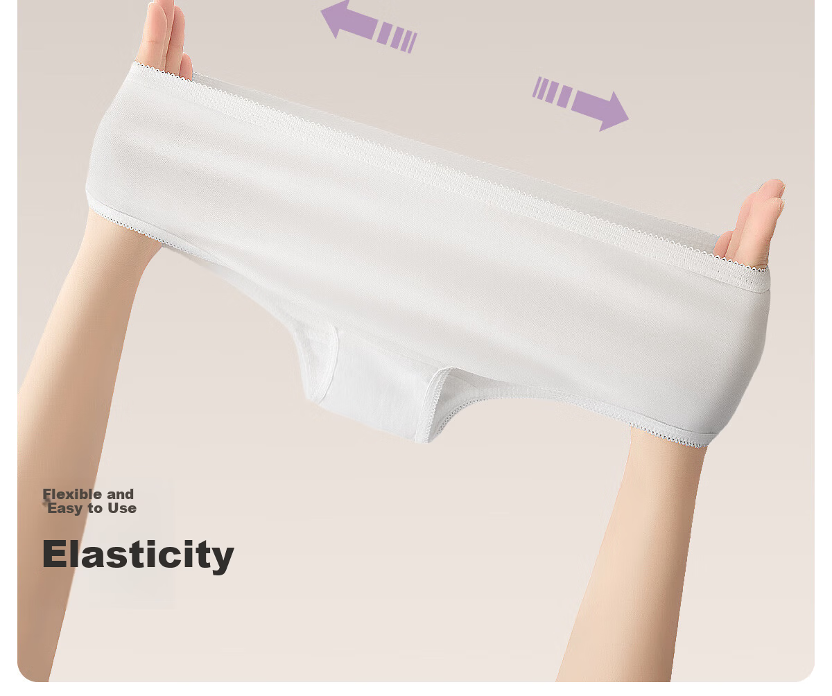 Freego Disposable Women's Cotton Sterile Postpartum Maternity Travel Antibacterial Underwear White L Size 20 Pieces 16