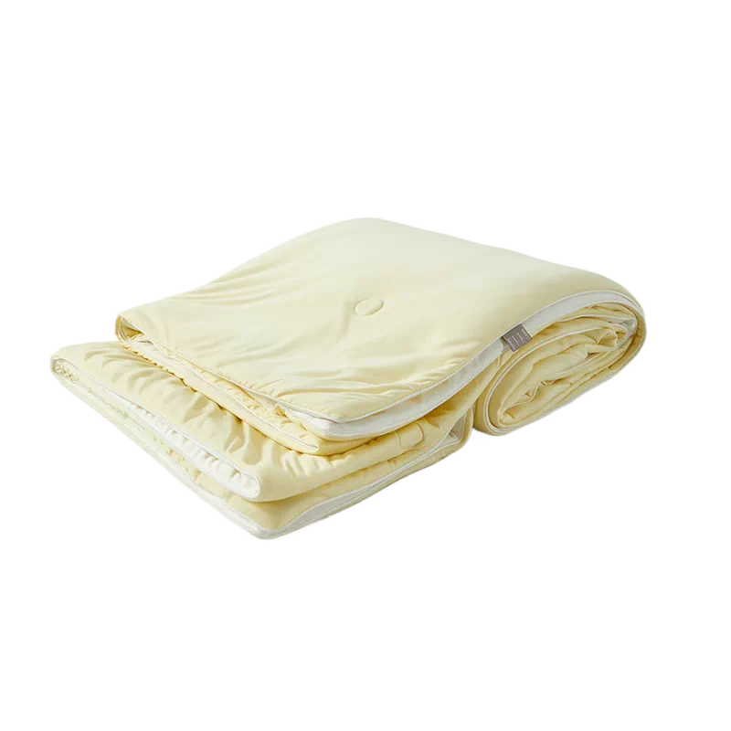 ELLE DECO Puff Summer Quilt Cloud Feeling Washable Skin-Friendly Soft Air Conditioning Quilt Summer Banana Milk 150*200cm