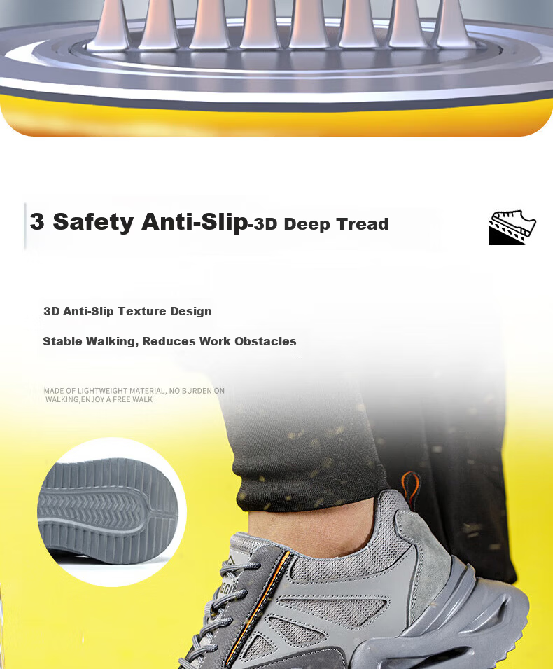 Dinggu Men's Work Safety Shoes Construction Site Odor-Resistant Electrician Insulated Anti-Smash Anti-Puncture Steel Toe Lightweight 1055heiDW38 7