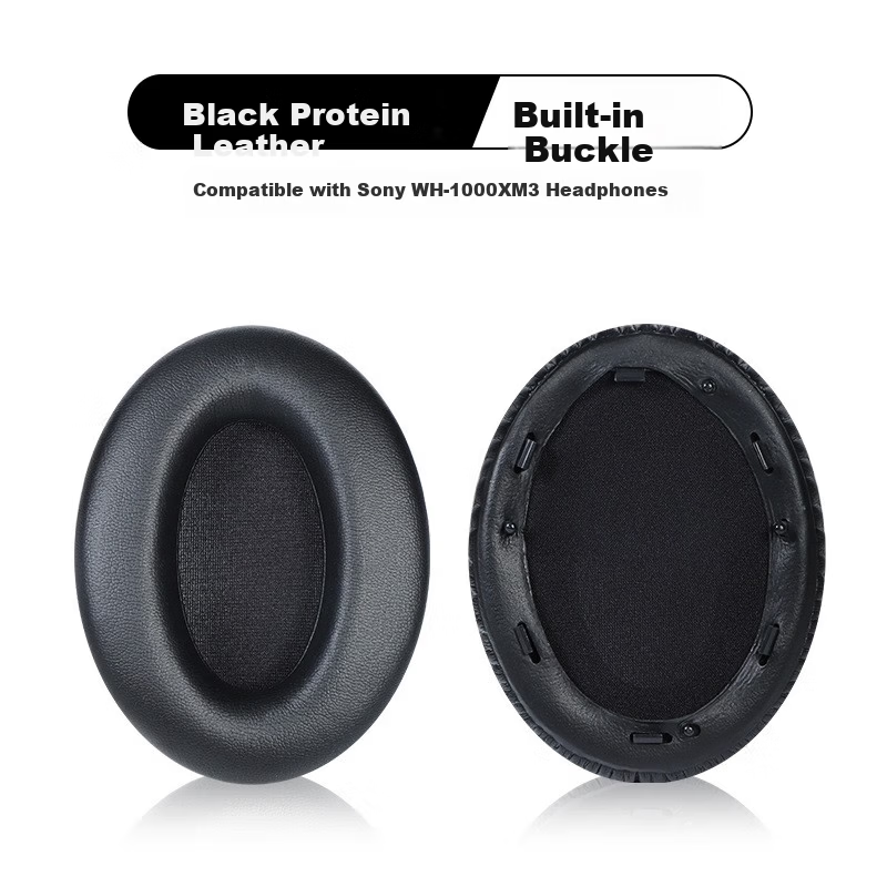 PENGGU Replacement Ear Pads Cushions for Sony WH-1000XM3 Headphones Black