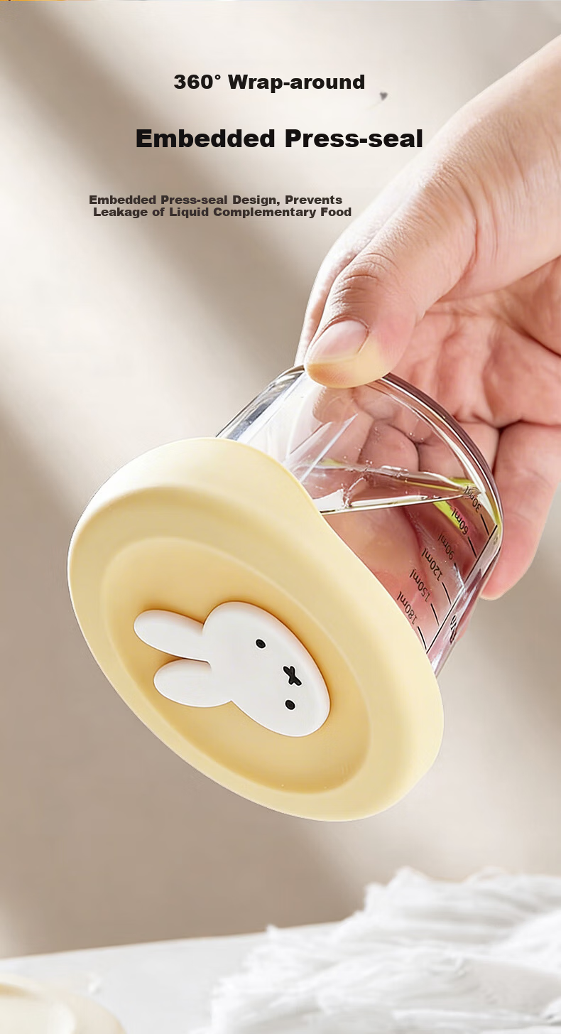 Baoshi Baby Food Storage Glass Box Steamable Freezer Safe Fresh-Keeping Cake Mold Baby Food Bowl Baking Tool 6